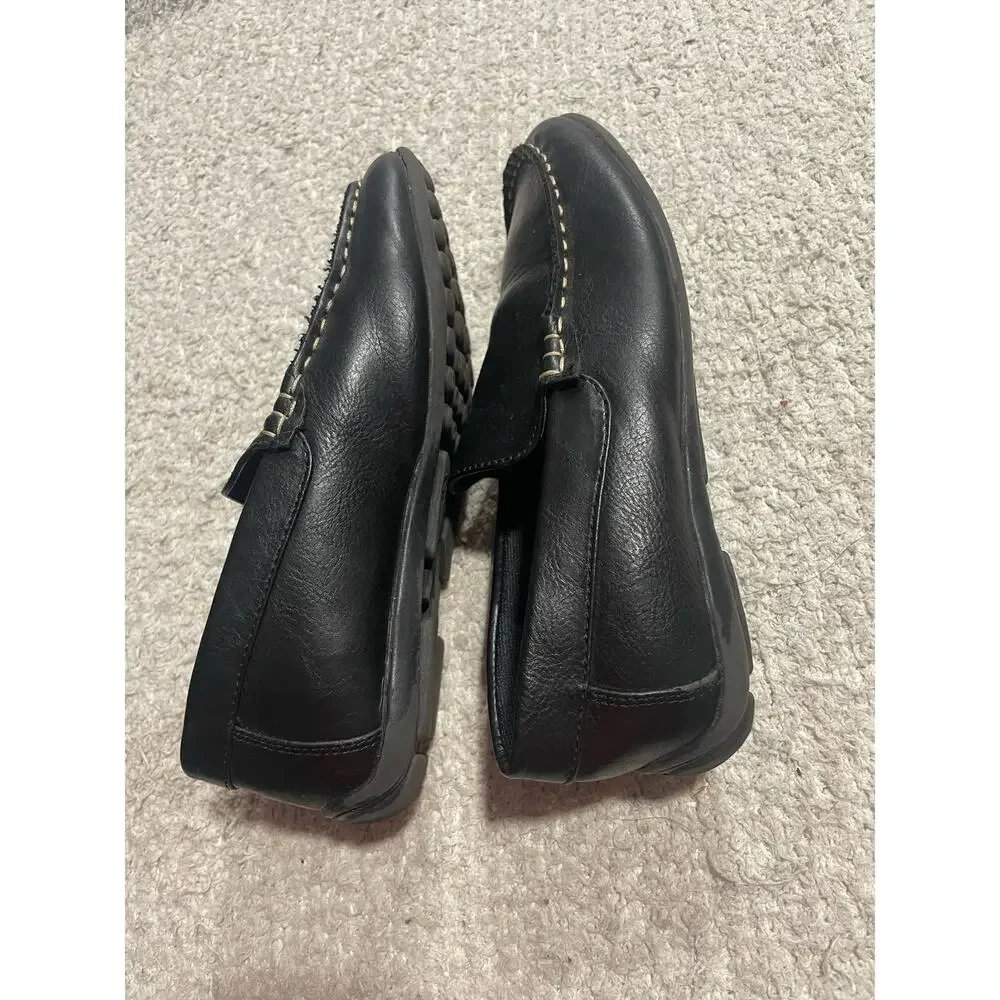 Steve Madden Slip On Driving Loafers Black Youth Size 4 BCCompton BCPM01MB Boys